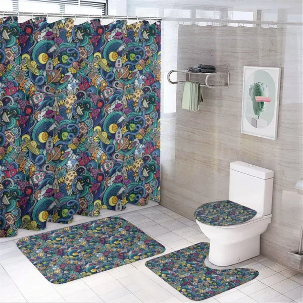 Science Fiction Image on a shower curtain