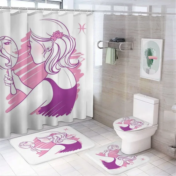 Teenage Girl on a shower curtain