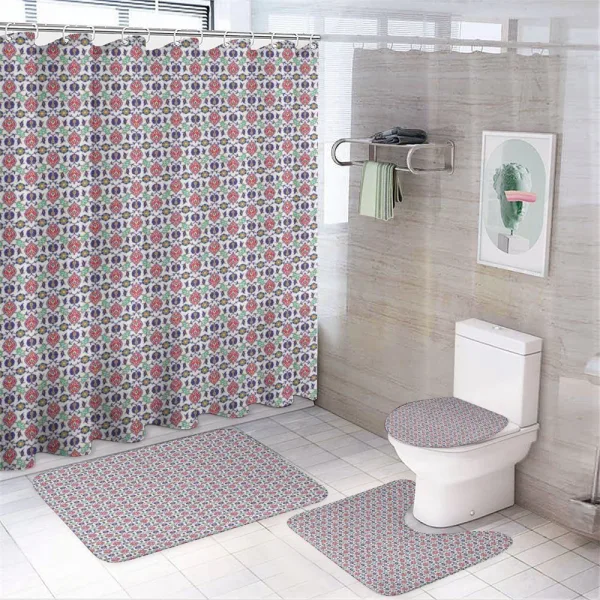 Timeless Eastern Motifs on a shower curtain