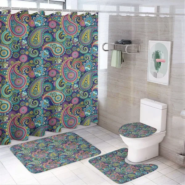 Vintage Paisley on a shower curtain