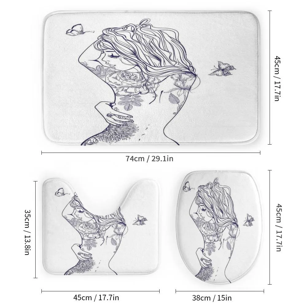 Woman Floral Botanical Art — Detail 1