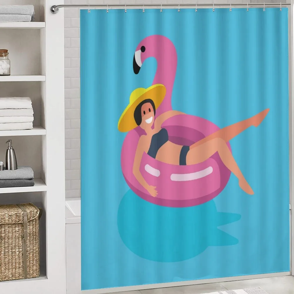 Woman on Rubber Flamingo — Detail 4