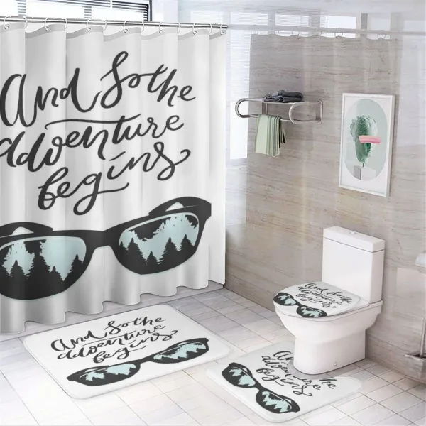 Woodland Reflection Pattern on a shower curtain