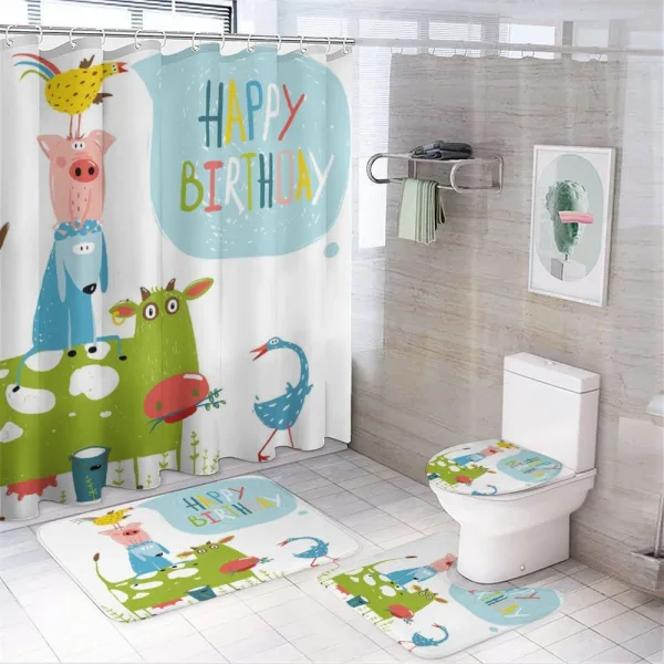Animals Greeting on a shower curtain