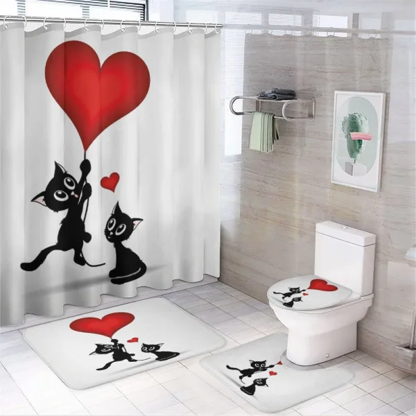 Baby Cats Balloons on a shower curtain