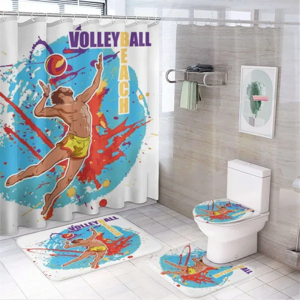 Ball in Beach on a shower curtain