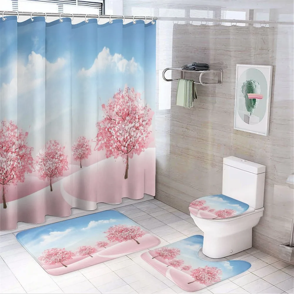 Blooming Sakura Trees Scene — Your design