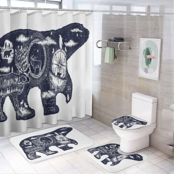 Boho Animal Wildlife on a shower curtain