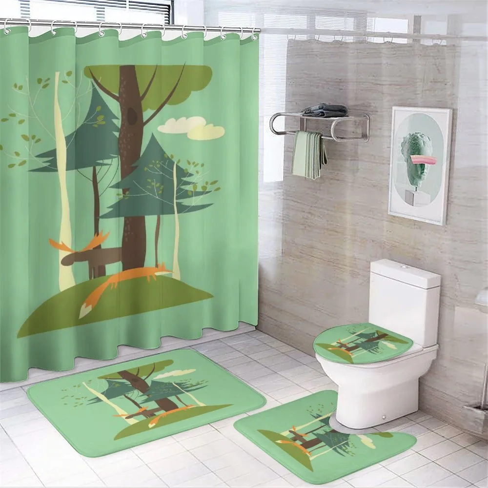 Elk and Fox in Forest — Your design