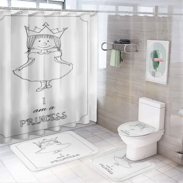 Girl in Crown on a shower curtain