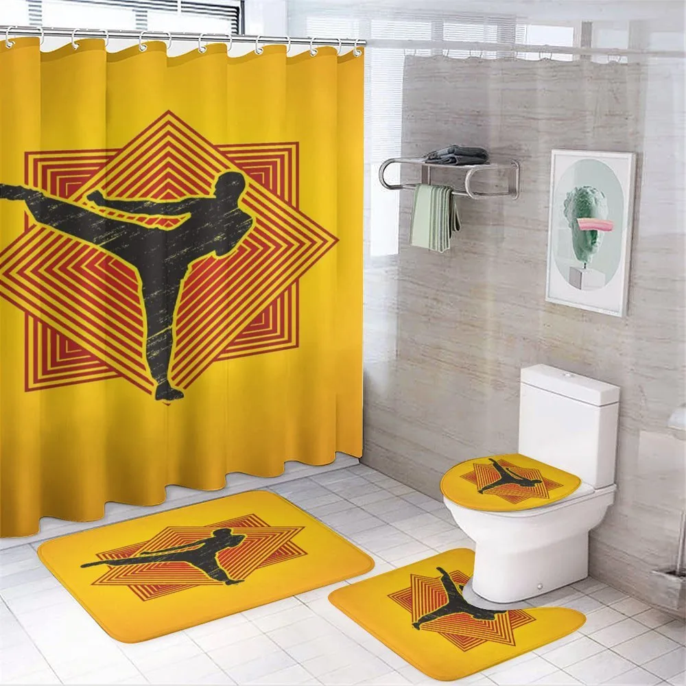 Grunge Kicking Man Squares — Your design