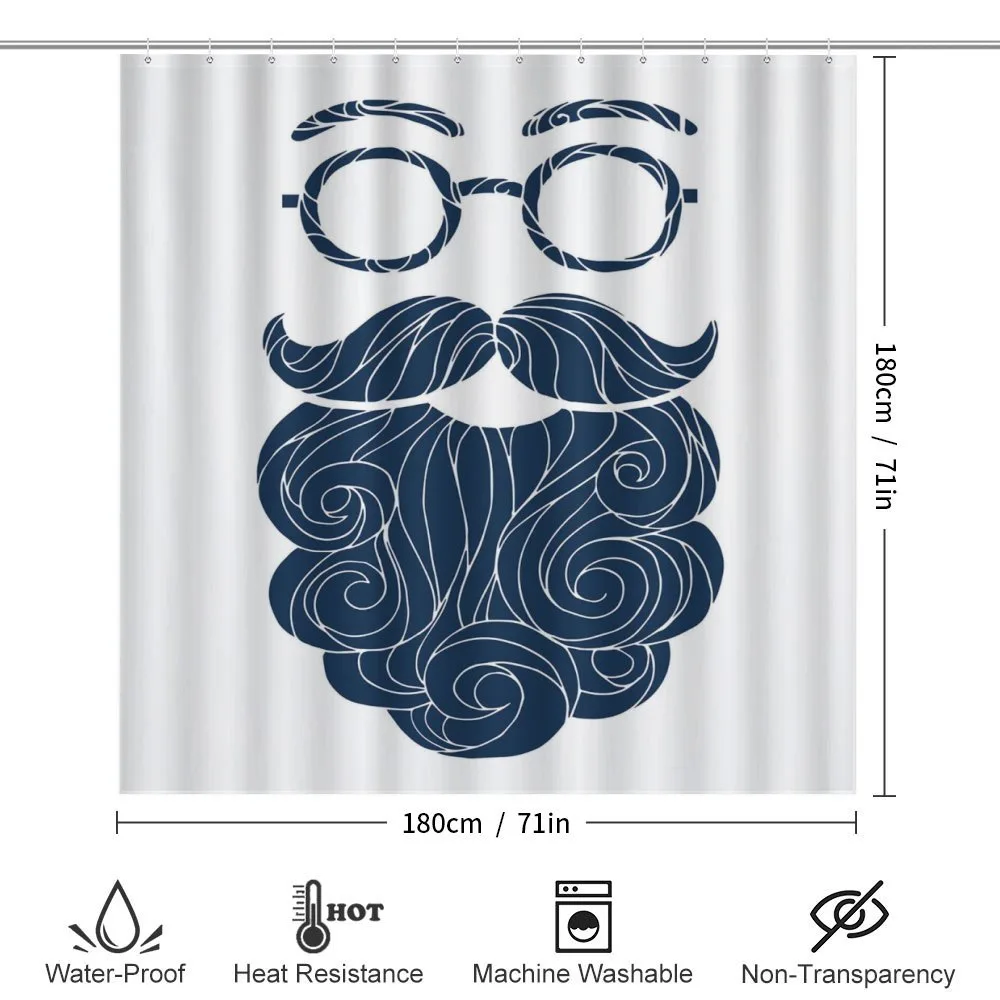 Hipster Fashion Beard Glasses — Detail 2