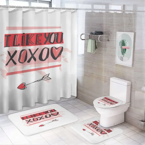 I Like You Brushstrokes on a shower curtain