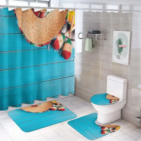 Latin Sombrero on a shower curtain