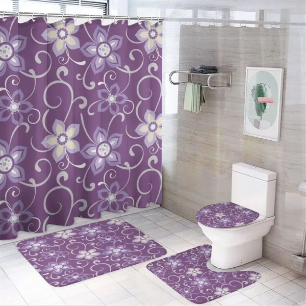 Lilacs with Leaves on a shower curtain