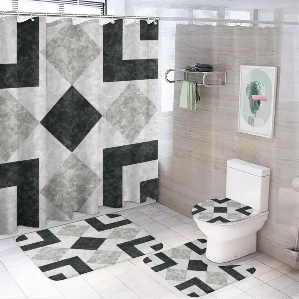 Marble Effect on a shower curtain