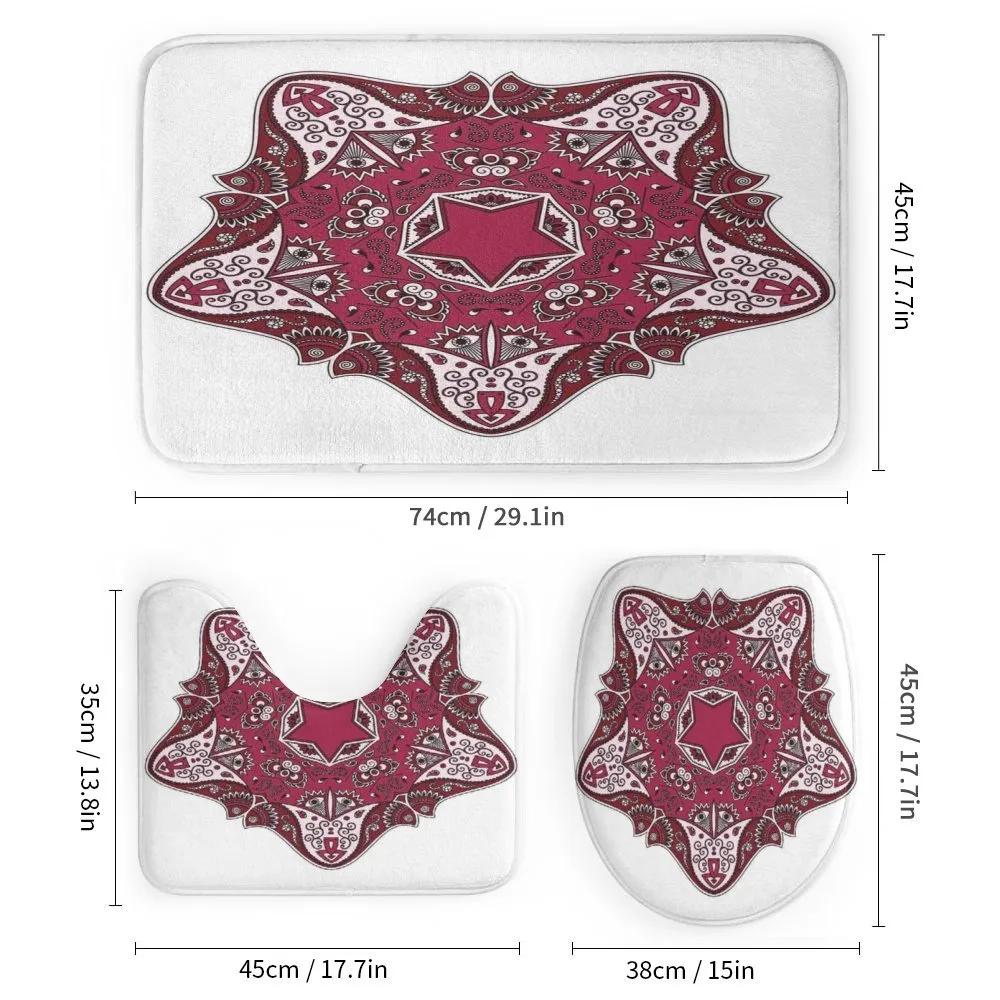 Maroon Mandala Asian — Detail 1