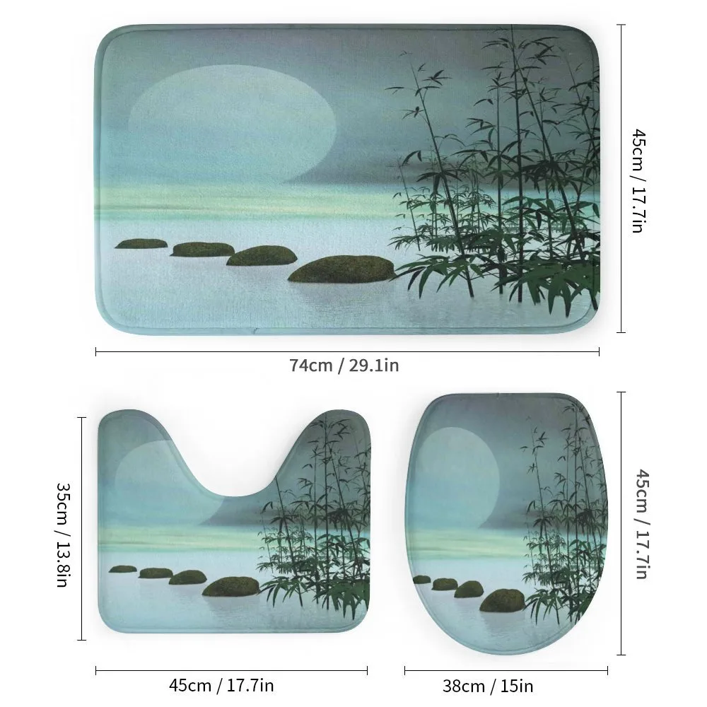 Ombre Sky Plants and Rocks — Detail 1