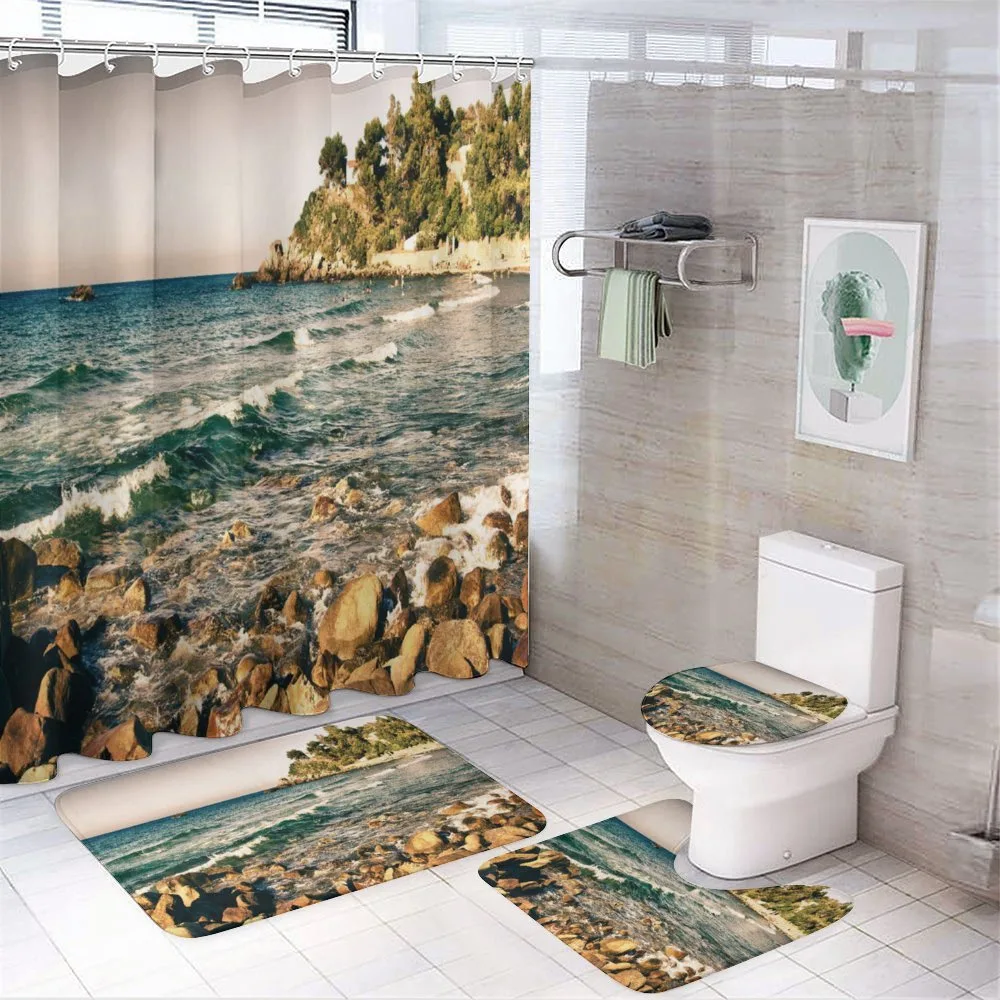 Rocky Coast Summer Sunset — Your design