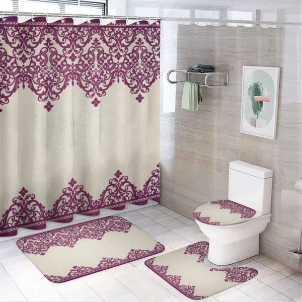 Rococo Spiral on a shower curtain