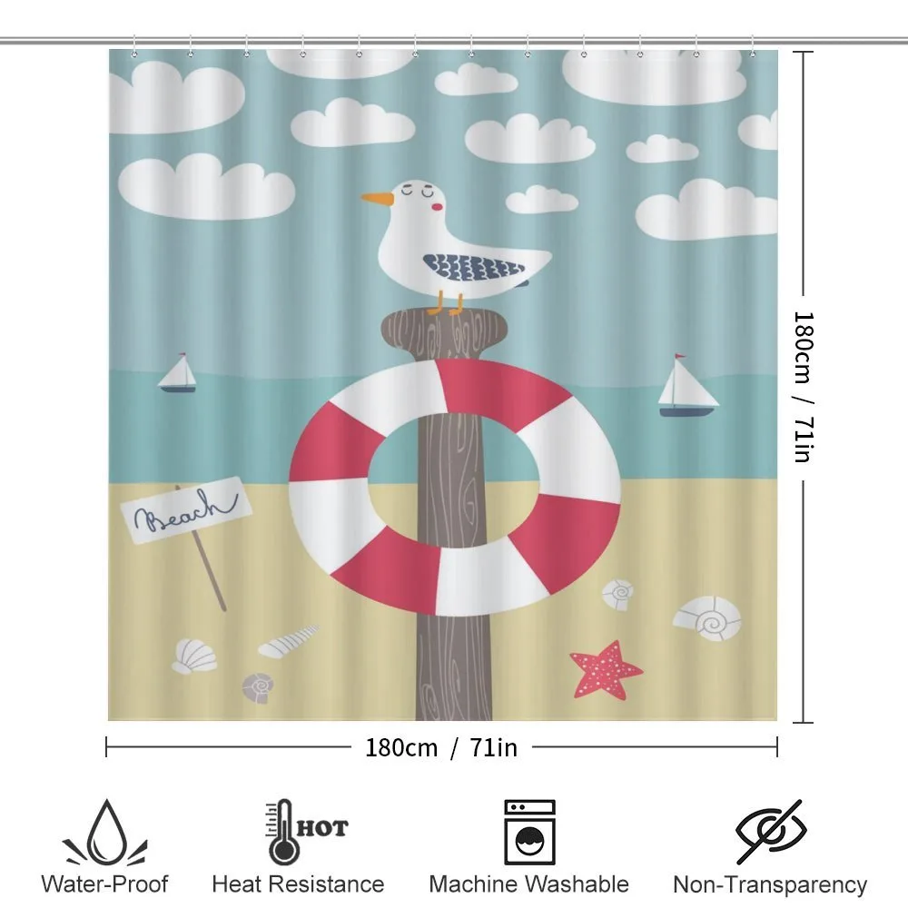Seagull Sits on Pole — Detail 2
