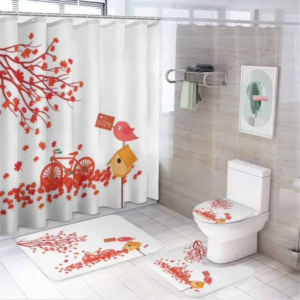 Tree Leaves Foliage on a shower curtain