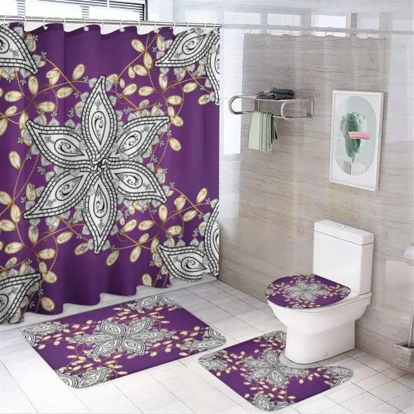 Vintage Floral Petals on a shower curtain