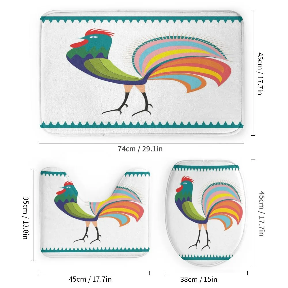 Vivid Polish Rooster Motif — Detail 1