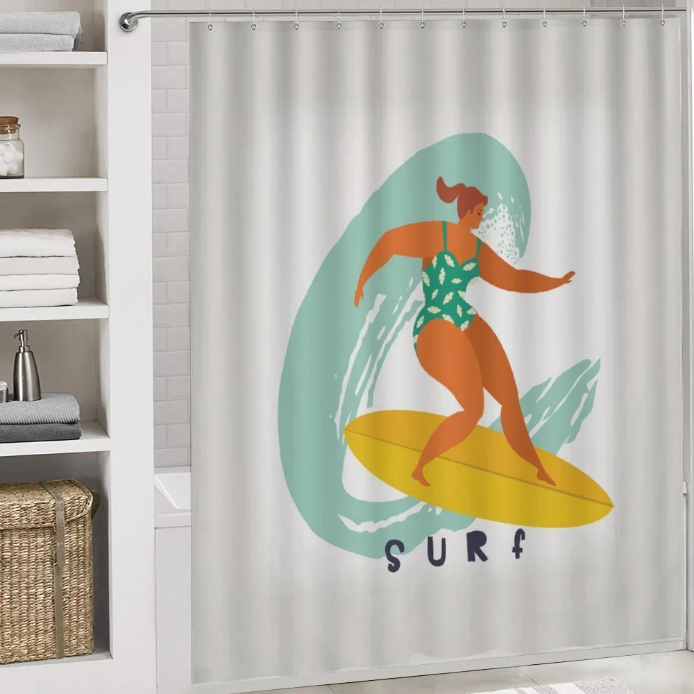 Woman Surfer on the Waves Art — Detail 4