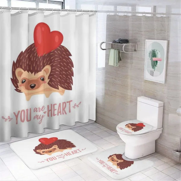 You are My Heart Words on a shower curtain