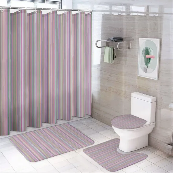 Abstract Vibrant Design on a shower curtain