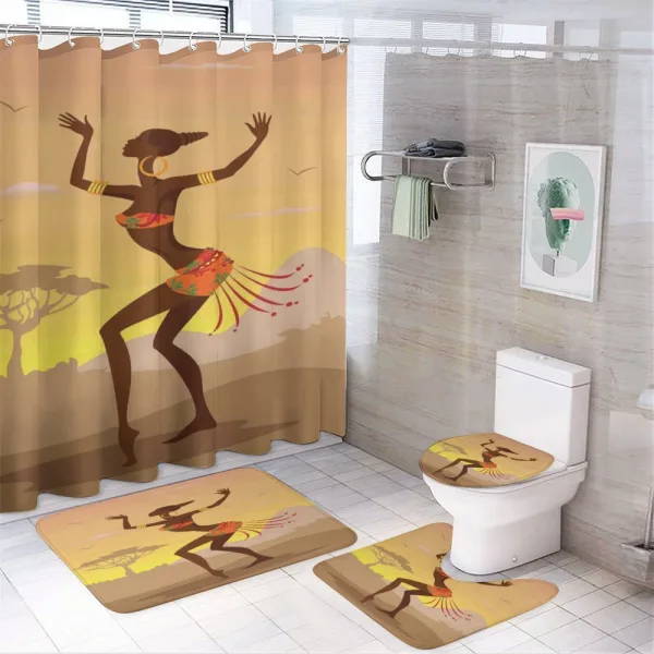 Amazon Lady on a shower curtain