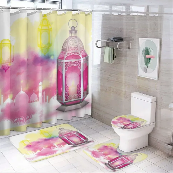 Ancient Building Artistic on a shower curtain