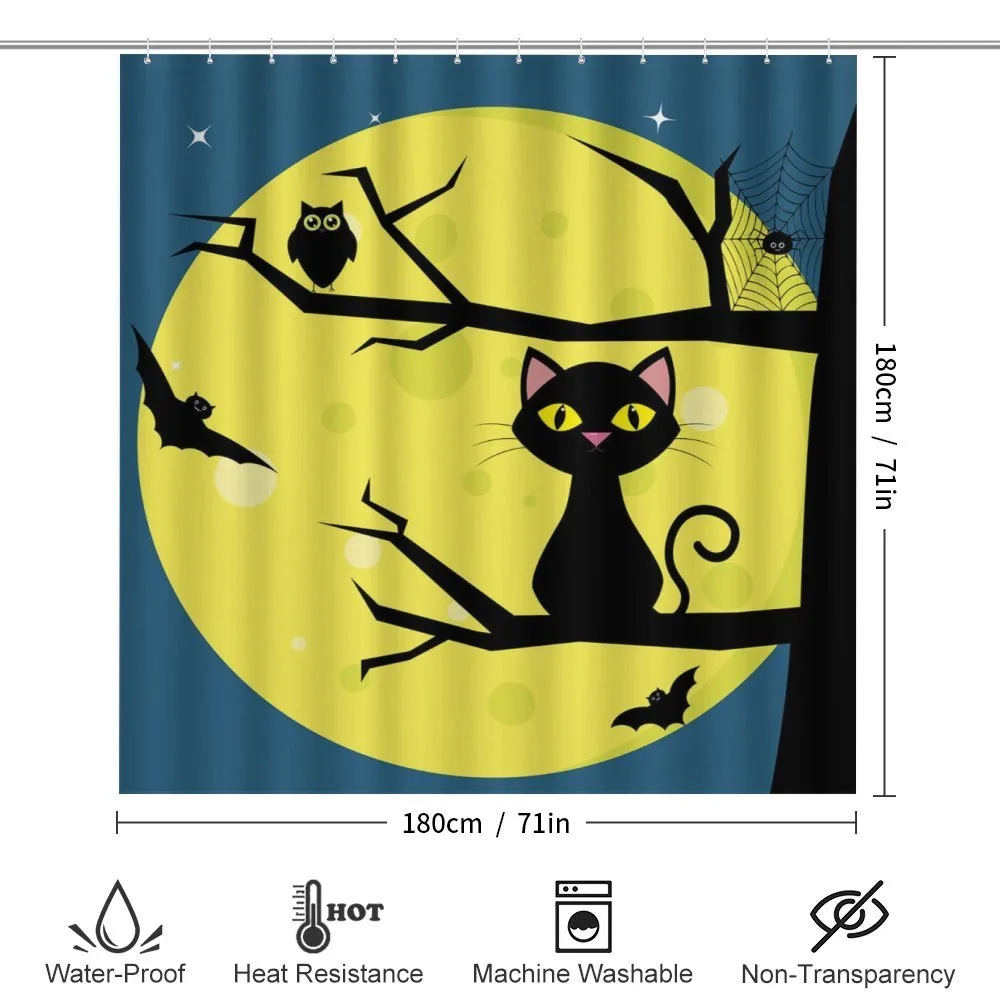 Cat and Owl on Branches — Detail 2