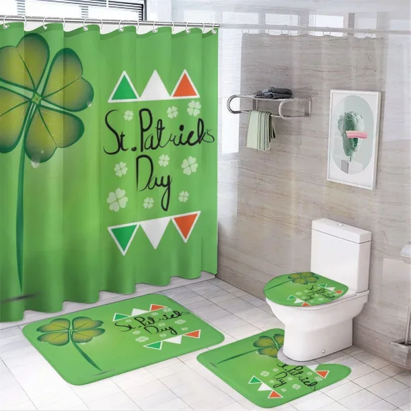 Clover Leaf Flags on a shower curtain