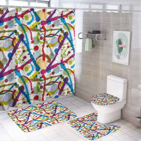 Colorful Splash on a shower curtain