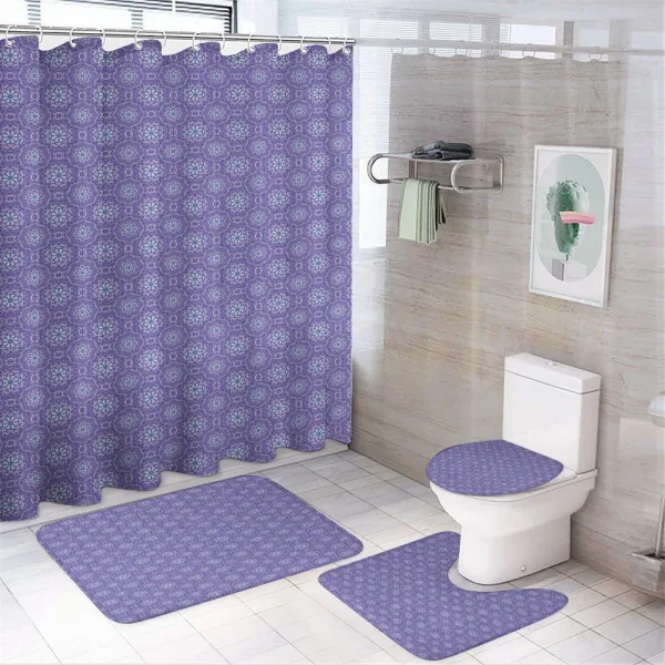 Curlicue and Medallion on a shower curtain
