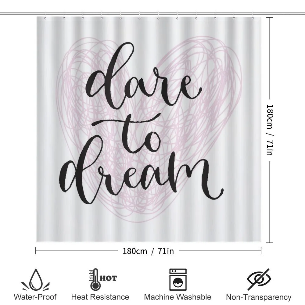Dare to Dream Words Hearts — Detail 2