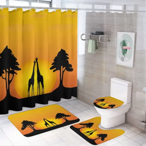 Gradient Desert on a shower curtain