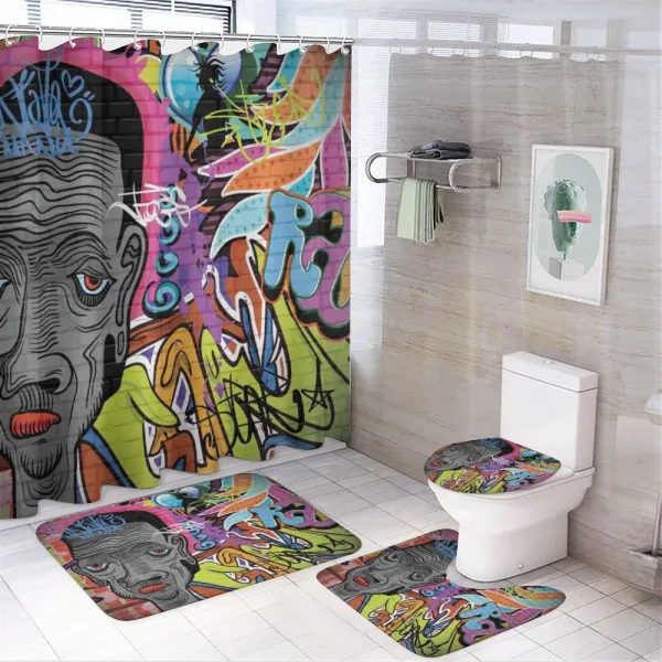 Hip Hop Spirit on a shower curtain
