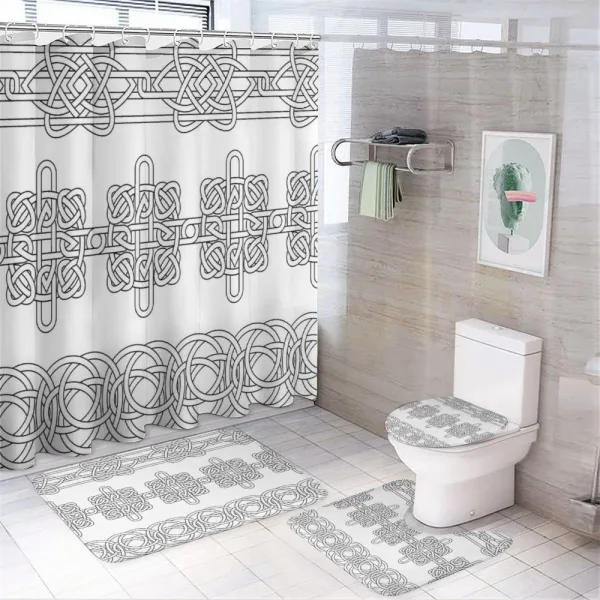 Indigenous Stencil Art on a shower curtain