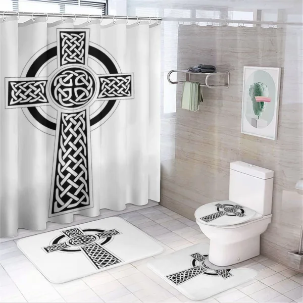 Knots of Mythological Times on a shower curtain