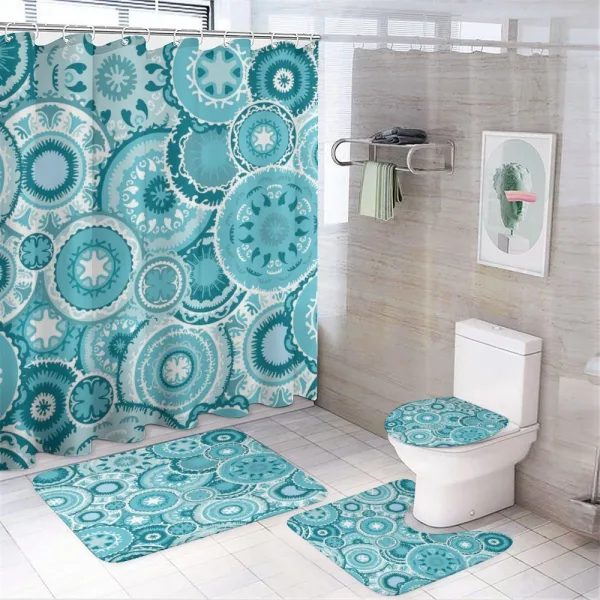 Mandala Round on a shower curtain