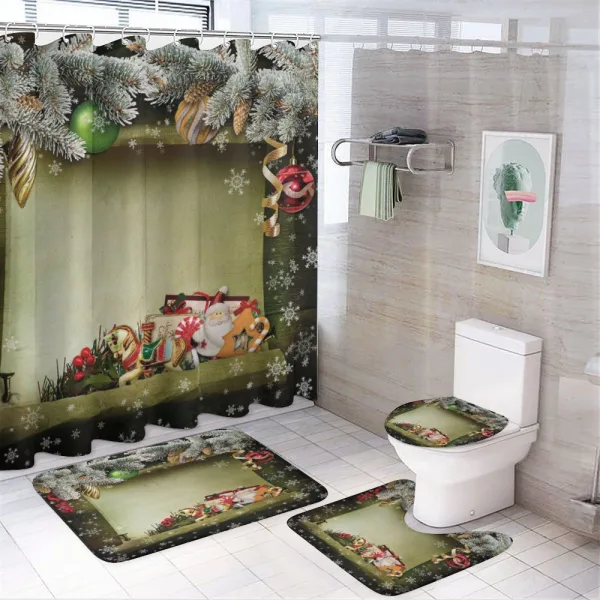 Noel Items Art on a shower curtain