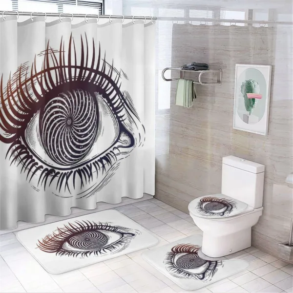 Outer Space Vortex Pupil on a shower curtain