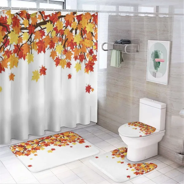 Romantic Fall Season on a shower curtain