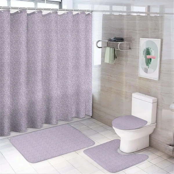 Scroll Style Curly Leaves on a shower curtain