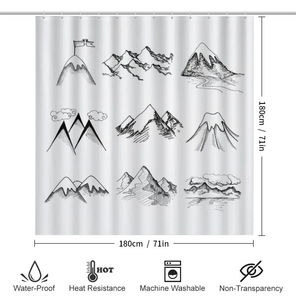 Snowy Peaks Doodle — Detail 2