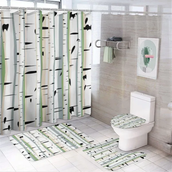 Trunks of Birches Pattern on a shower curtain