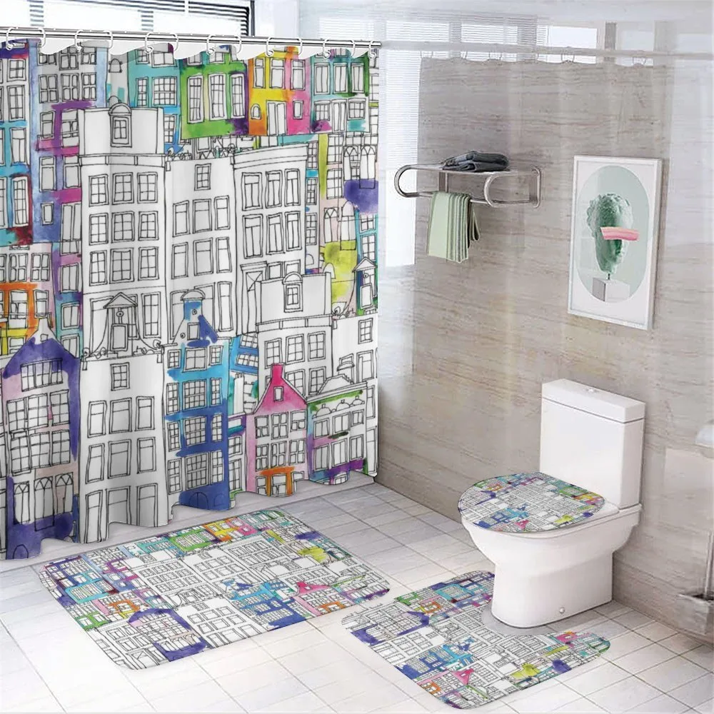 Watercolor Sketch Houses — Your design